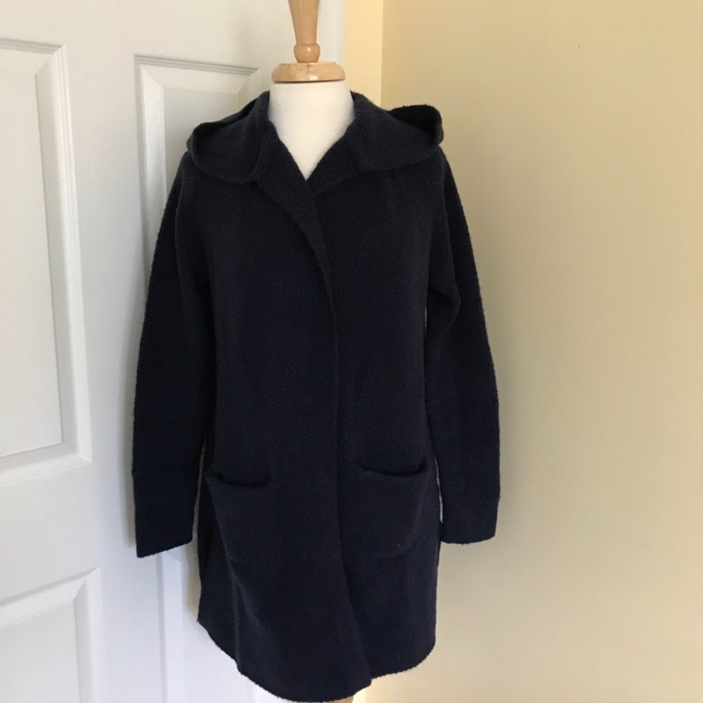 Gap Navy Boucle Super Stretchy Sweater Knit Jacket